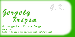 gergely krizsa business card